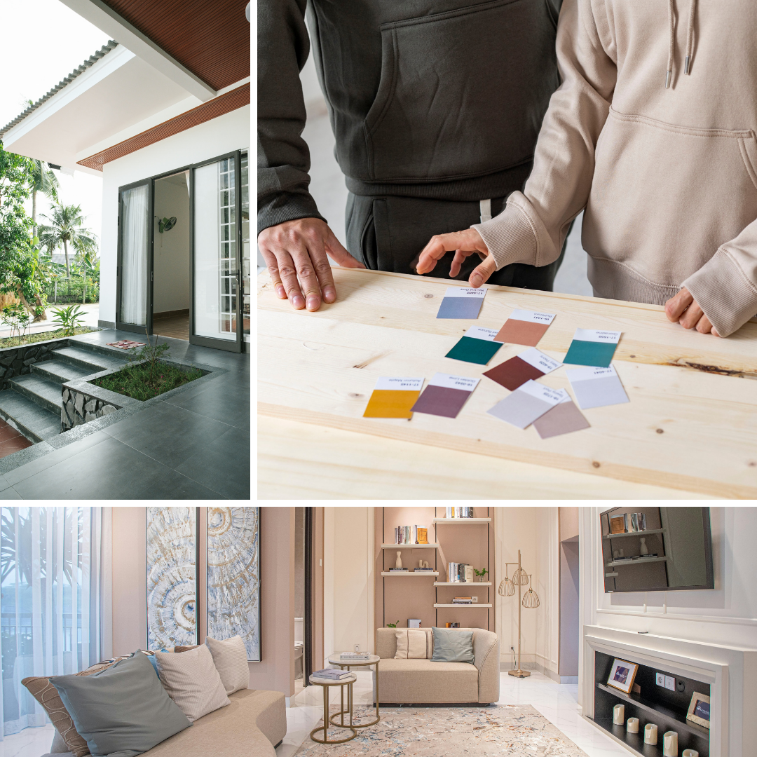 A colage of Union City home renovations.